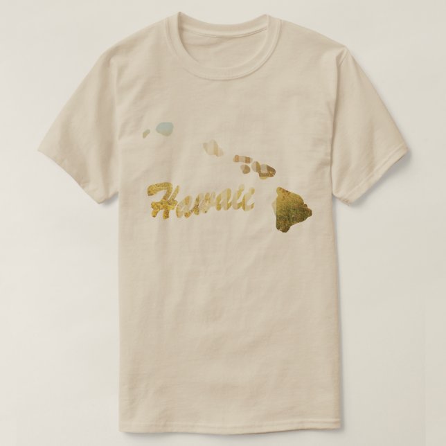 YOUR PHOTO State Of Hawaii Shape T-shirt (Design Front)