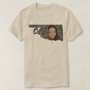 YOUR PHOTO State Of Oklahoma Shape T-shirt