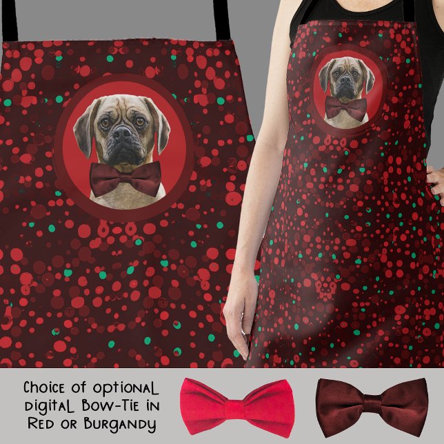 YOUR PHOTO Stylish Christmas Pet for Dog Lover Mum Apron (Creator Uploaded)