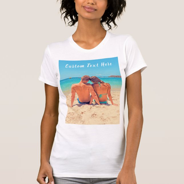 Your Photo T-Shirt with Custom Text (Front)