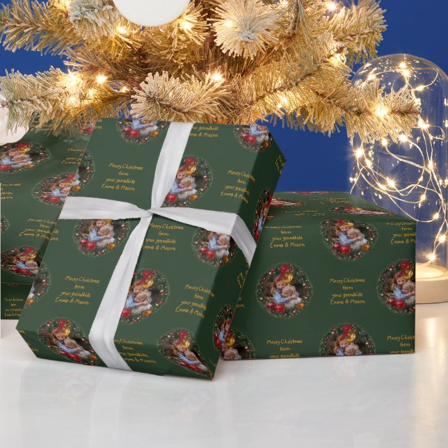 Your Photo & Text Christmas Wrapping Paper (Holidays)