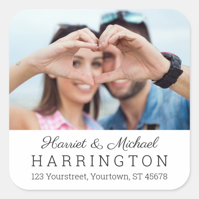 YOUR PHOTO & TEXT custom stickers (Front)