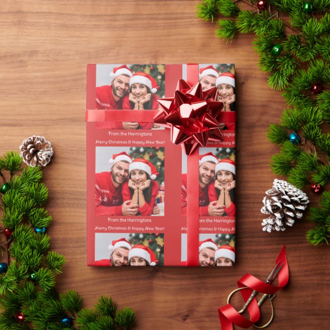 YOUR Photo & Text custom Wrapping Paper (Holiday Gift)
