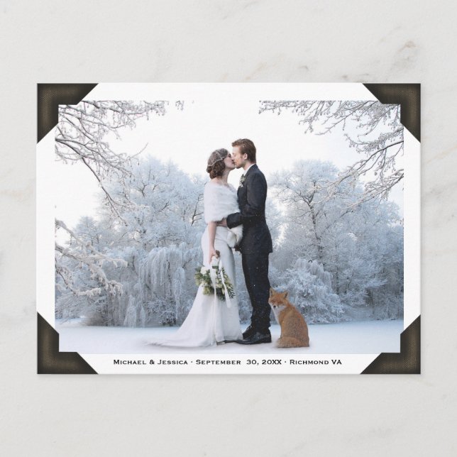 Your Photo & Text | Elegant Vintage Picture Album Postcard (Front)