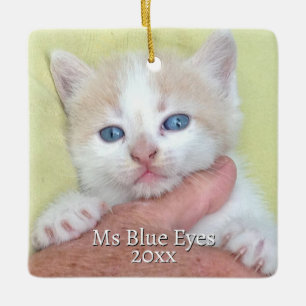 Your Photo/Text -Traditional Annual Gift & Message Ceramic Ornament