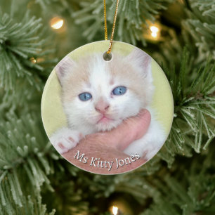 Your Photo/Text -Traditional Annual Gift & Message Ceramic Tree Decoration