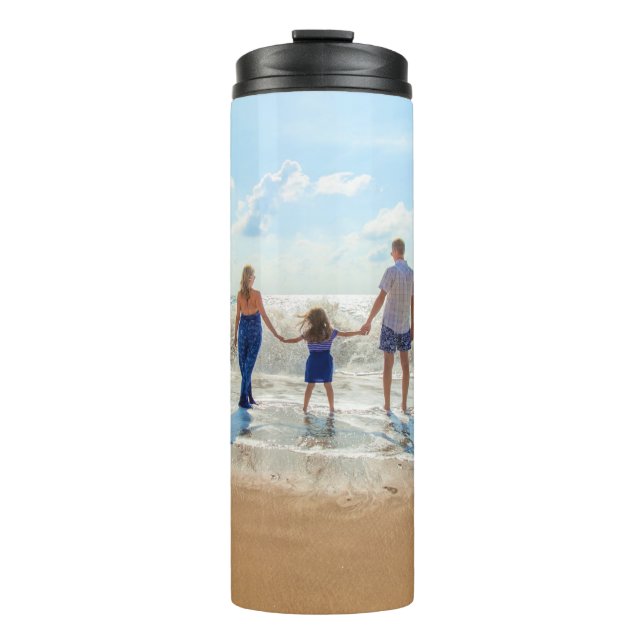 Your Photo Thermal Tumbler with Custom Text (Front)
