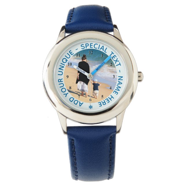 Your Photo Watch and Custom Text Personalised Gift (Front)