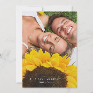 Your Photo Wedding Invitation with Sunflower