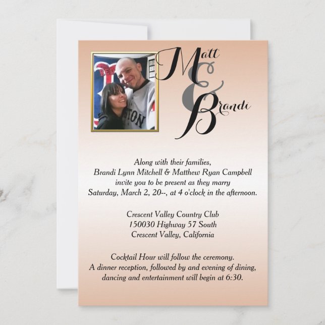 Your Photo Wedding Invitations (Front)