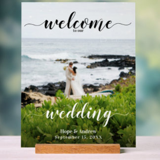 Your Photo Wedding Seating Chart and Welcome Sign