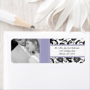 Your Photo Wedding Vintage Lavender Damask
