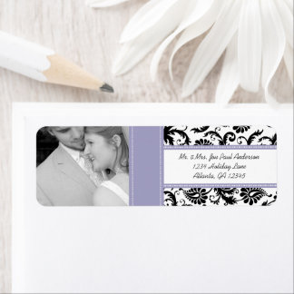 Your Photo Wedding Vintage Lavender Damask