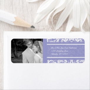 Your Photo Wedding Vintage Lilac Damask