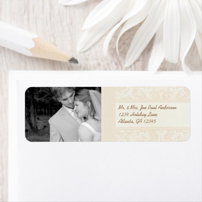 Your Photo Wedding Vintage Peony Damask (Insitu)