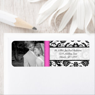 Your Photo Wedding Vintage Pink Damask