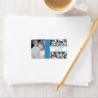 Your Photo Wedding Vintage Regatta Damask Label