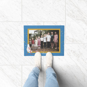 Your Photo Winter Polar Bear Penguin Welcome  Doormat
