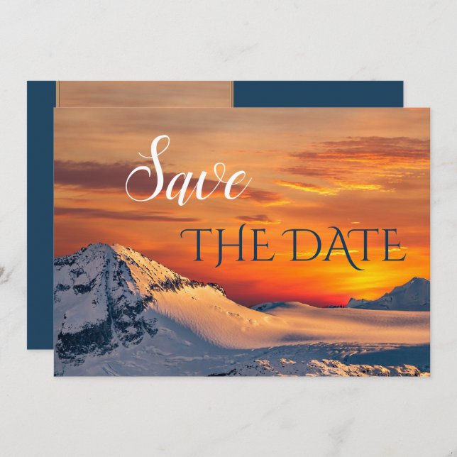 Your Photo Winter Wonderland Save the Date Card (Front/Back)