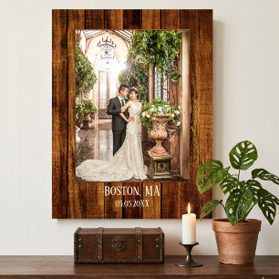 Your Photo with Wood Custom Print