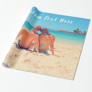 Your Photo Wrapping Paper with Custom Text