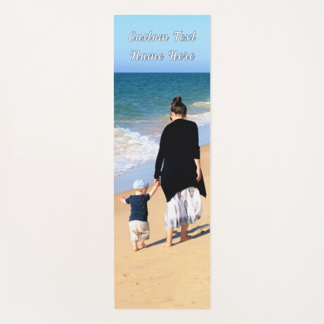 Your Photo Yoga Mat with Custom Text (Front)