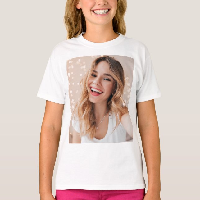 Your photo your face on a personalised T-Shirt (Front)