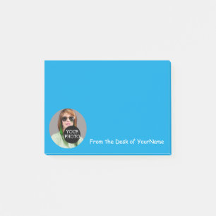 Your Photo Your Message Customise Easily Blue Post-it Notes