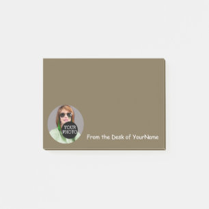 Your Photo Your Message Customise Easily Taupe Post-it Notes