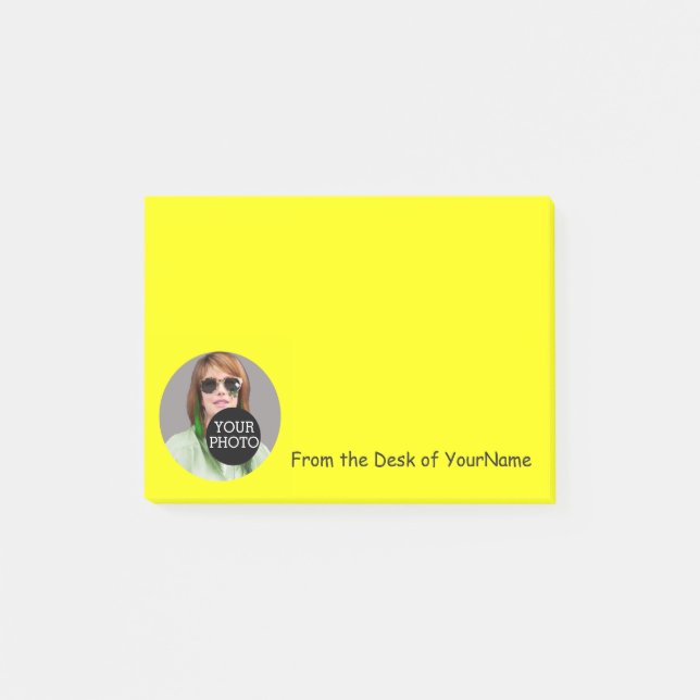 Your Photo Your Message Customise Easily Yellow Post-it Notes (Front)