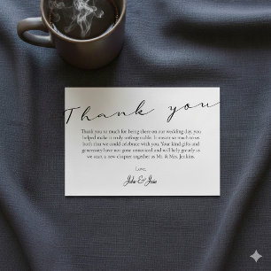 Your photos and memories QR code wedding Thank You Card