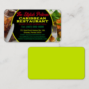 Your Photos Caribbean Restaurant Catering Services Business Card