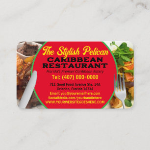 Your Photos Caribbean Restaurant Catering Services Business Card