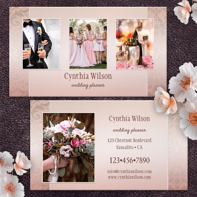 Your Photos Classic Elegant Wedding Planner Business Card (Creator Uploaded)
