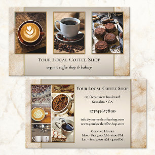 Your Photos Coffee Shop Bakery Business Card
