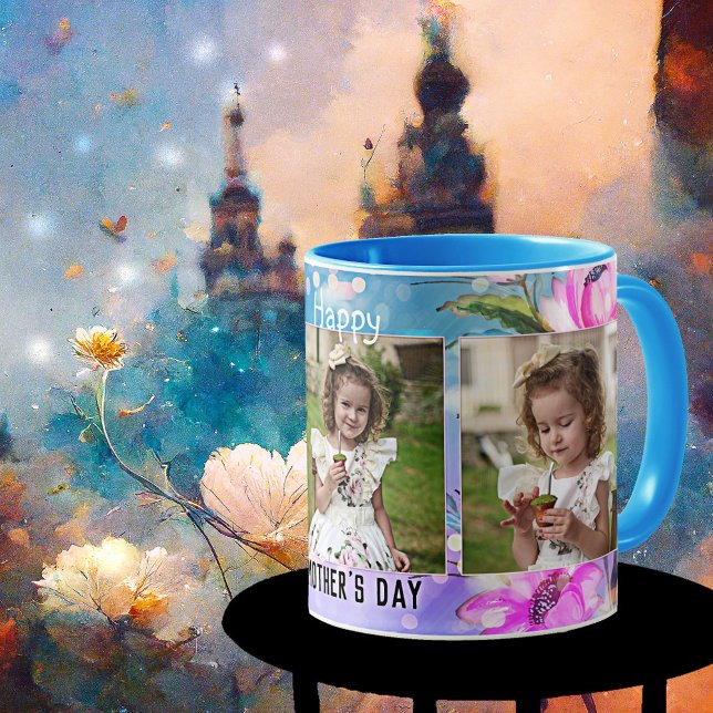Your Photos Colourful Floral Mother's Day Mug (Creator Uploaded)