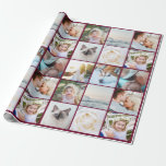 Your Photos Custom Collage Modern Burgundy Wrapping Paper<br><div class="desc">Your Photos Custom Collage Modern Minimal Burgundy Wrapping Paper</div>