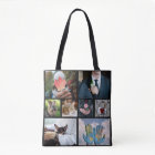 YOUR PHOTOS custom collage template tote bags