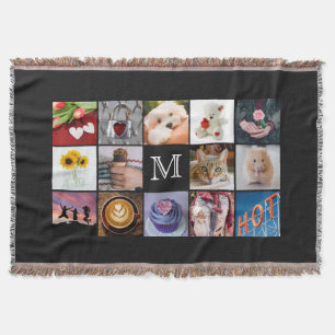 YOUR PHOTOS custom throw blanket