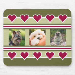 YOUR PHOTOS / Cute Dogs Holiday Motif mouse pad