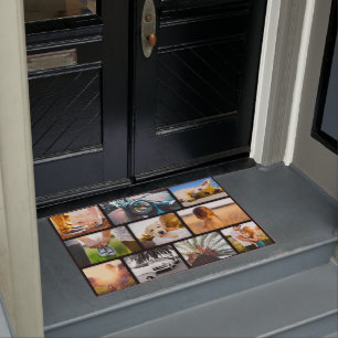 Your Photos Doormat Collage Black