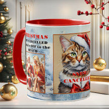 Your Photos Funny Cat Christmas Cancelled 