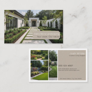 Your photos garden designer, modern landscaping  business card