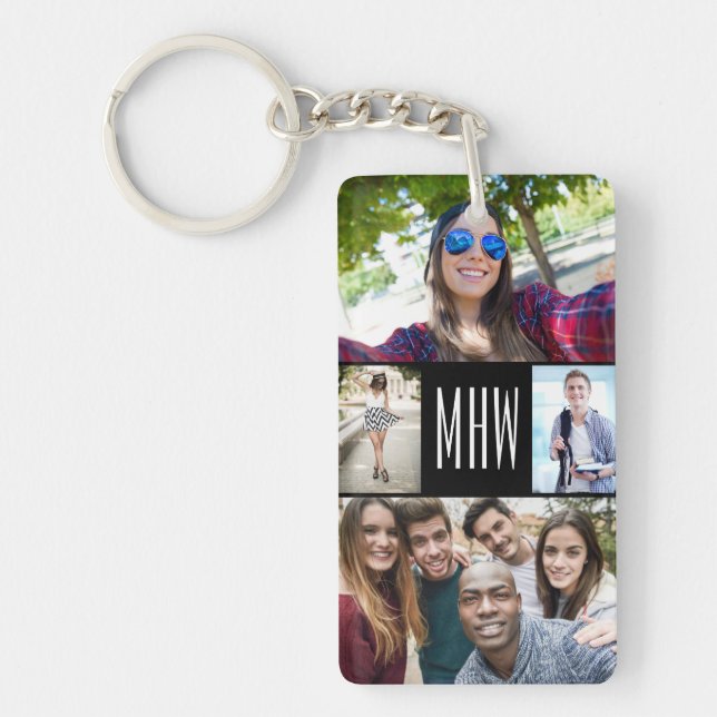 YOUR PHOTOS & MONOGRAM key chain (Front)