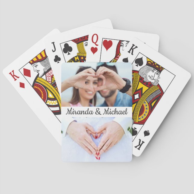 YOUR Photos & Name(s) custom playing cards (Back)