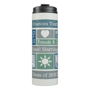 YOUR PHOTOS, NAME & TEXT custom dorm room tumbler