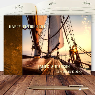 Your Photos Sailboat Retirement Guest Book