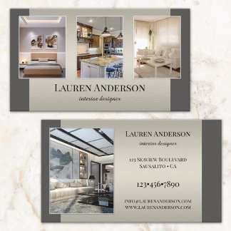 Your Photos Showcase Interior Designer Business Card
