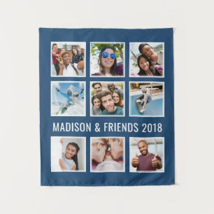 YOUR PHOTOS, TEXT & COLOR custom tapestry