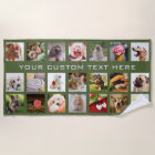 YOUR PHOTOS & TEXT custom beach towel